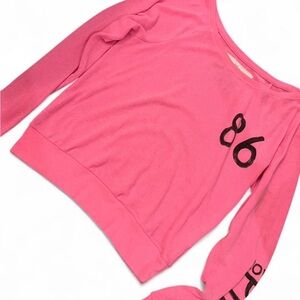 Victoria's Secret Pink Top with Black Print